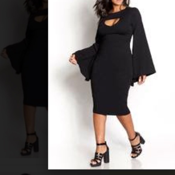 Rebdolls Dresses & Skirts - Bell sleeve little black dress